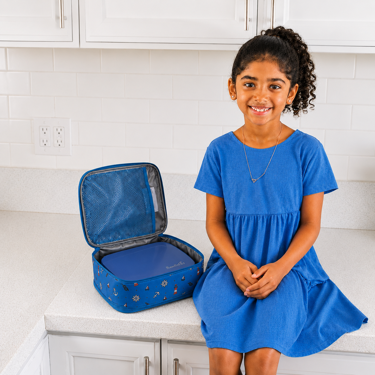 Sea Lunch Bag Cyan Blue - Bentotss