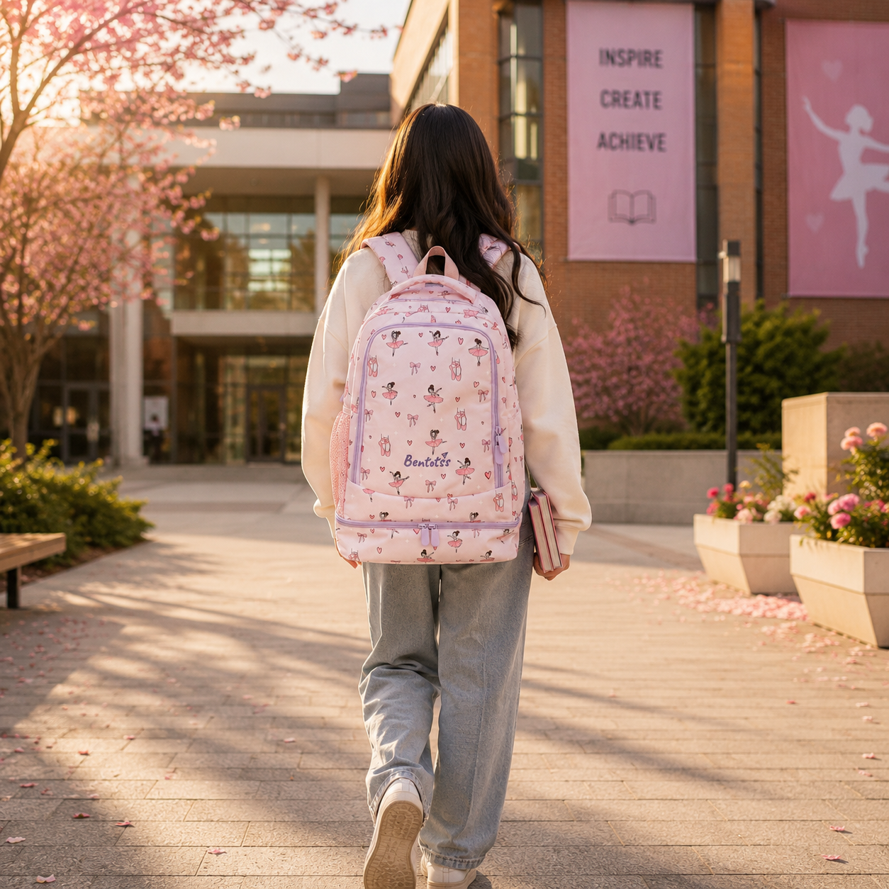 Double-Decker Backpack for Kids - Pastel Pink