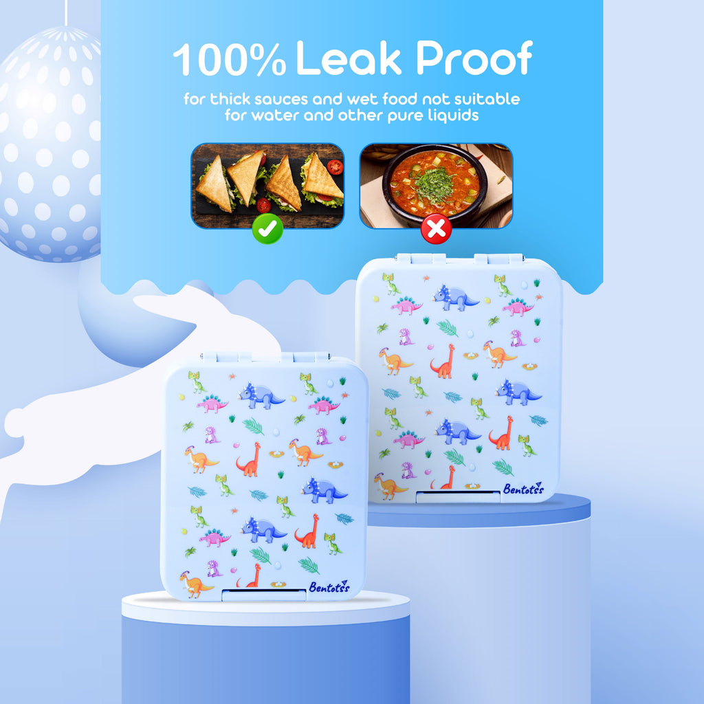 Soft-Tone Light Blue Lunch Boxes - Sleek, Minimal and Spill-Proof