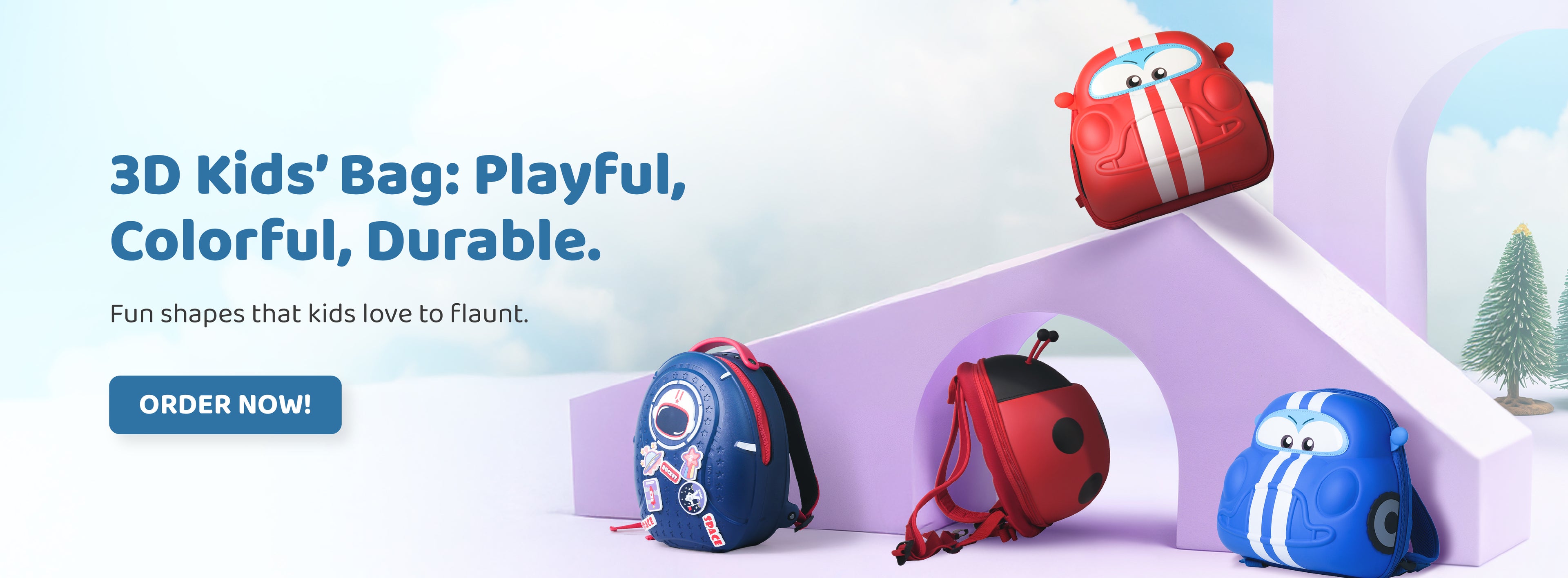 3D kids bag playful,colorful,durable