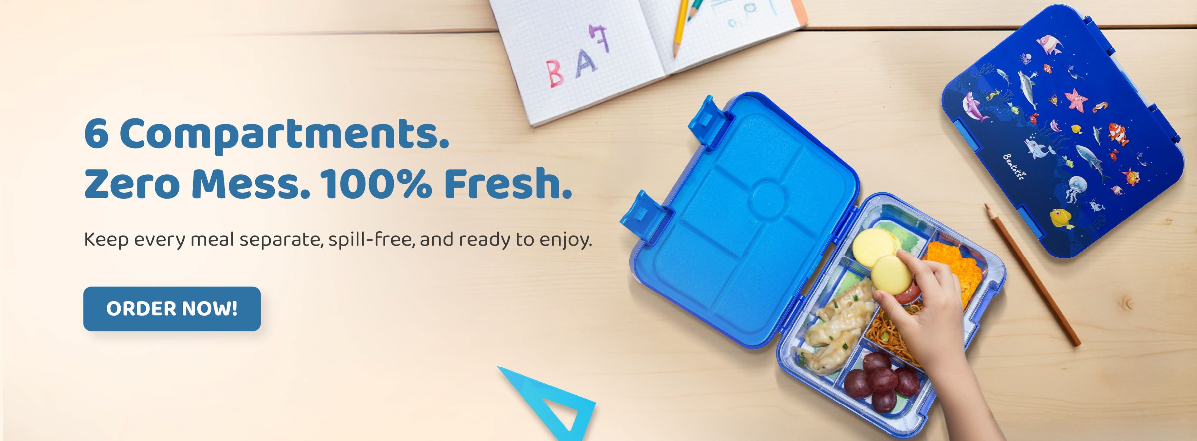 6 Compartment Lunch Boxes Leak Proof Versatile Stylish