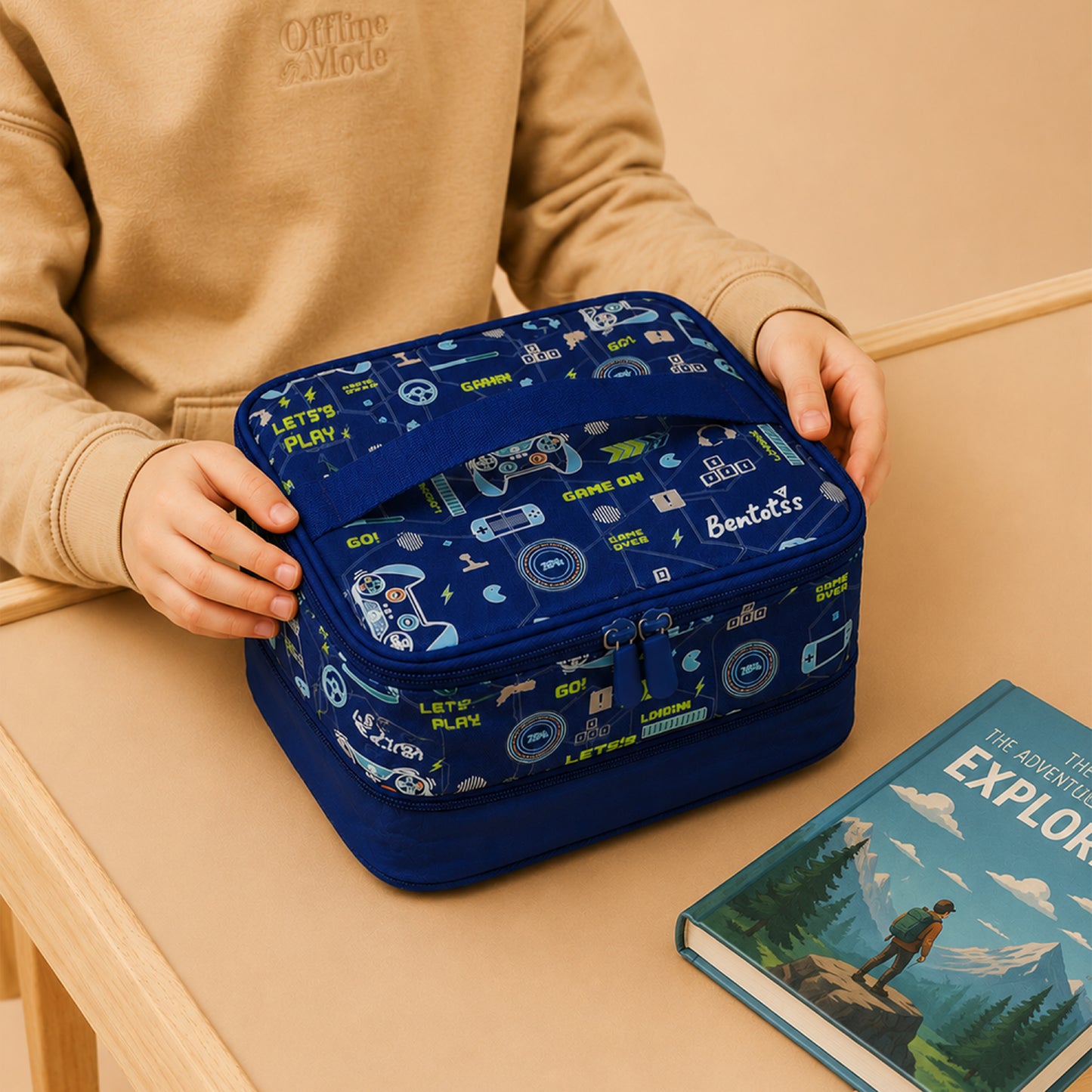 Video Game Lunch Bag Sapphire Blue