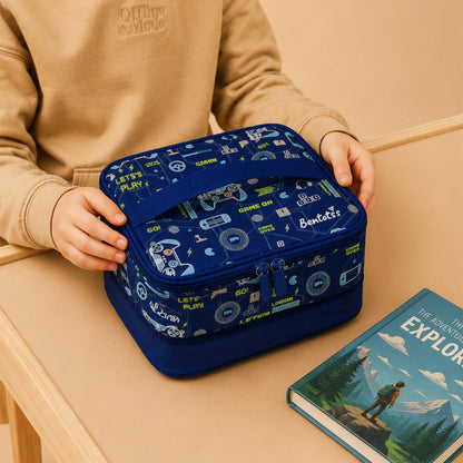 Video Game Lunch Bag Sapphire Blue