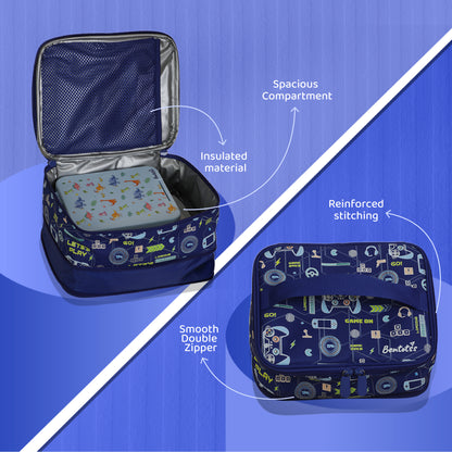 Video Game Lunch Bag Sapphire Blue