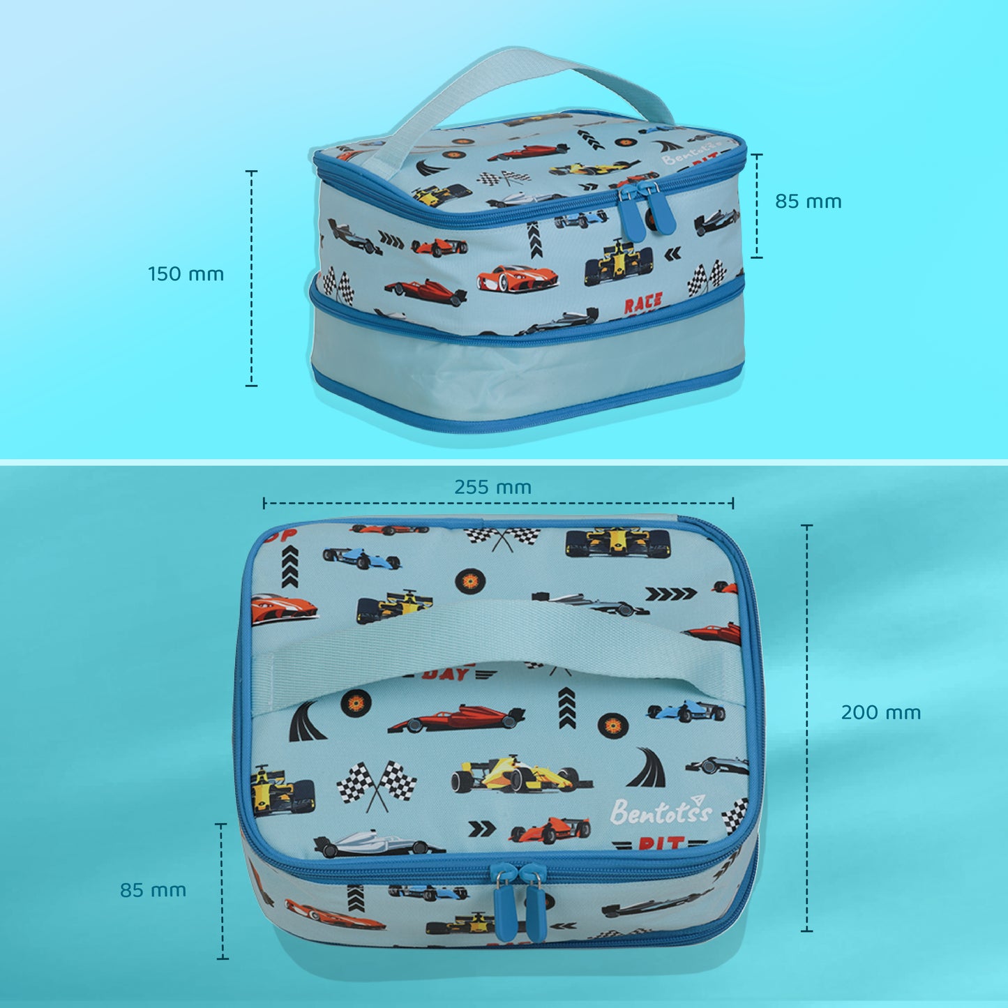 Car Lunch Bag Italian Sky Blue