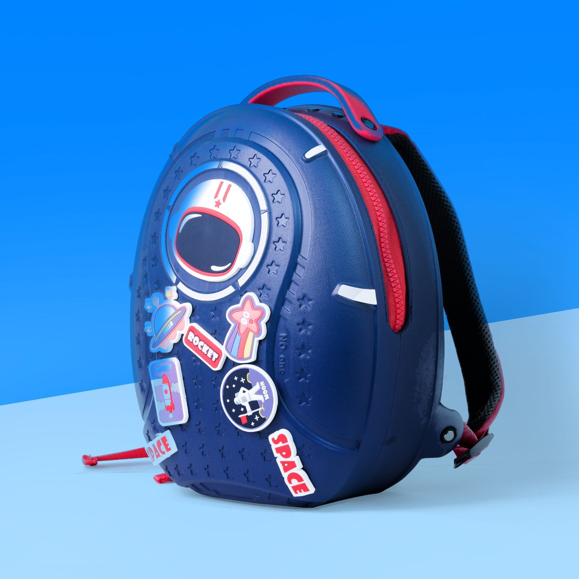 Cosmic Carry Blue Silicon Bento Bag with astronaut design for kids
