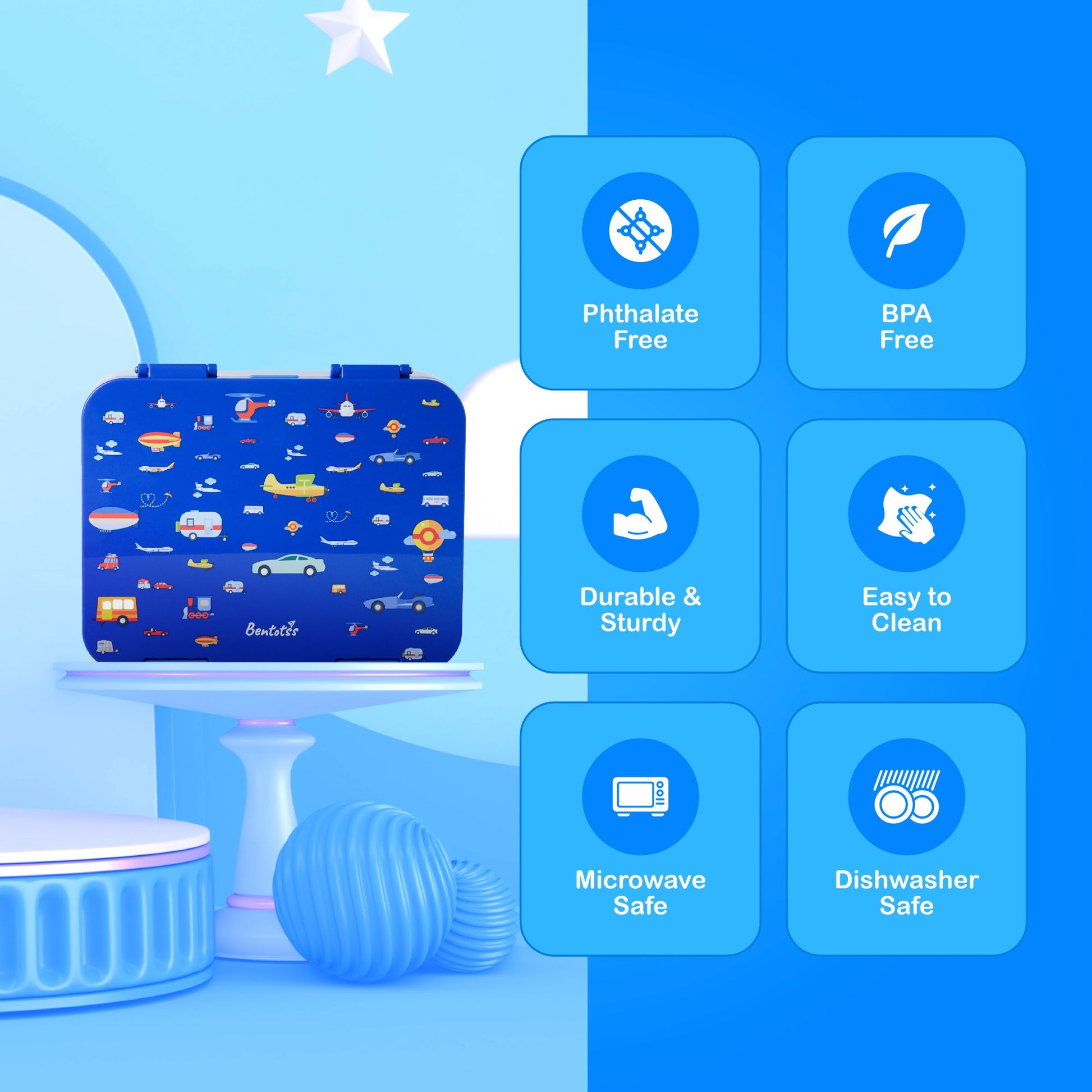 Speedy Ride Bento Box features lightweight, BPA-free, and leak-proof lunchbox