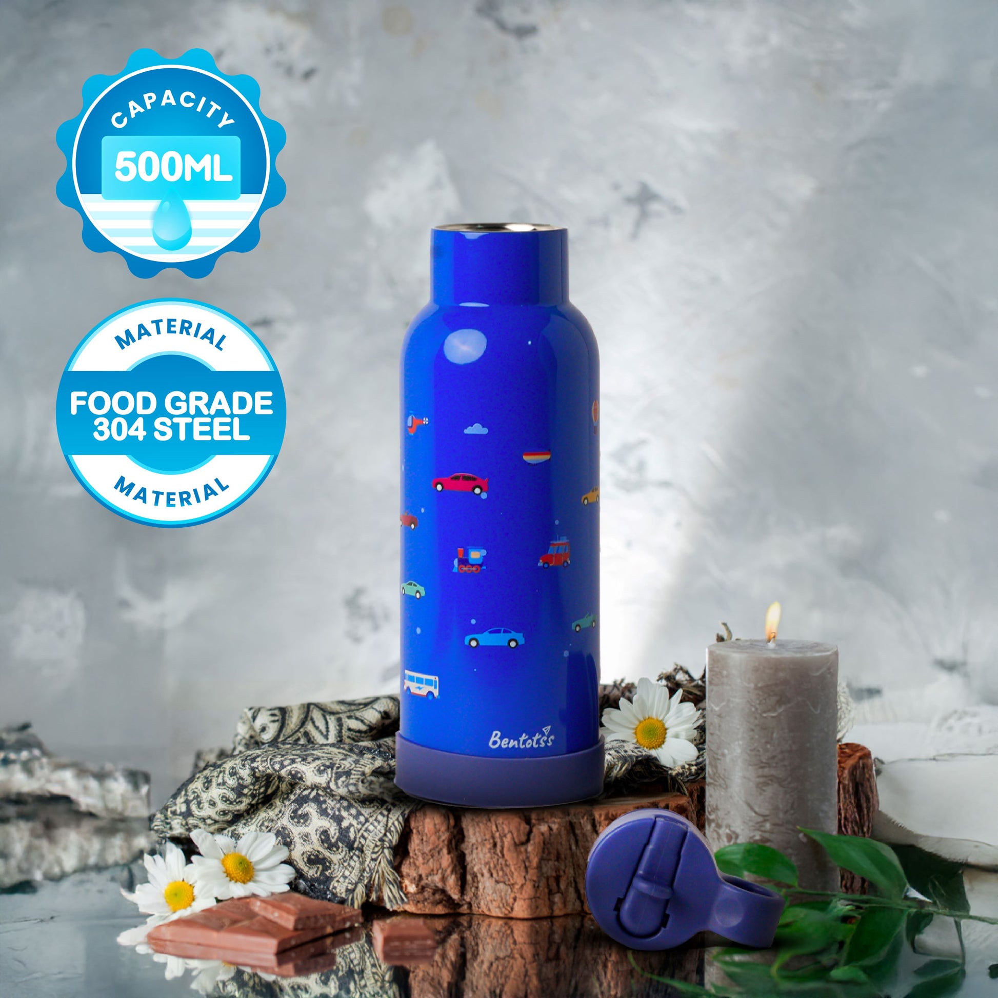 Bento Sipper displayed with a "100% Leak Proof" badge, emphasizing its secure design for kids' drinks