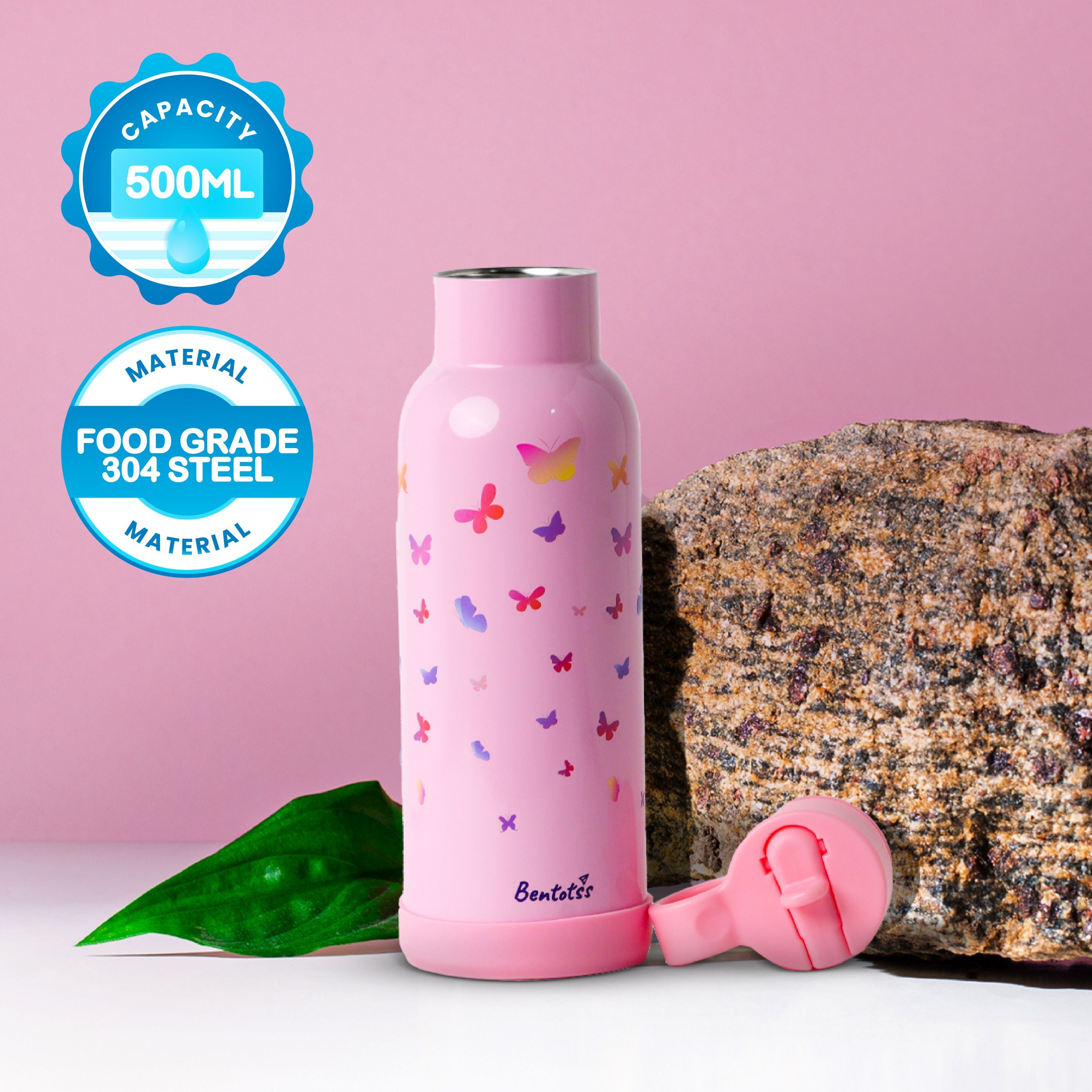 Butterfly Magic Stainless Steel Sipper food-grade quality and safe for kids