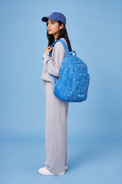 Single-Decker Backpack for Kids - Cyan Blue