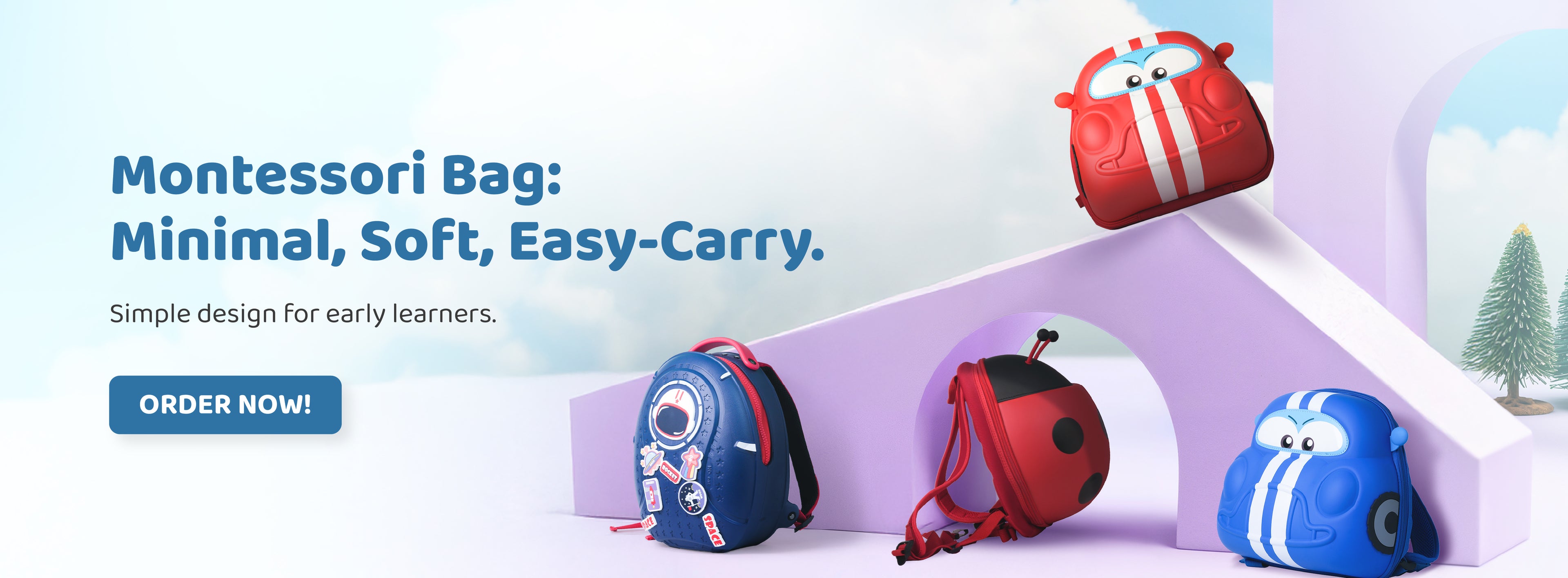 Montessori bag  minimal,soft,easy carry