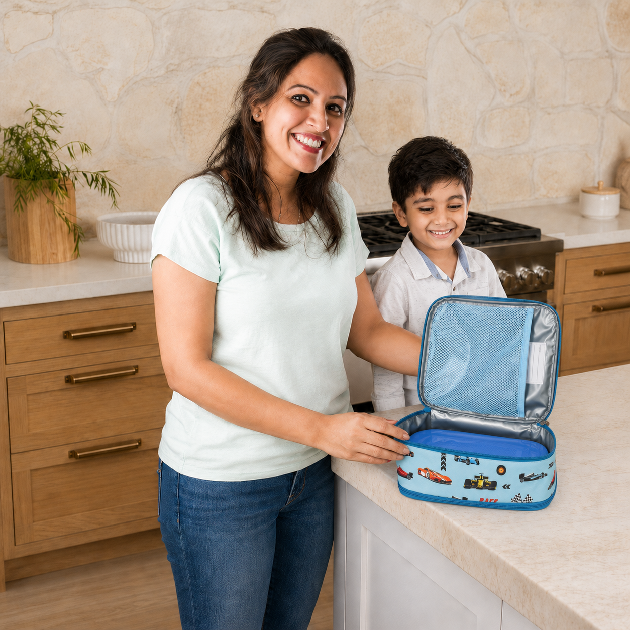 Car Lunch Bag Italian Sky Blue