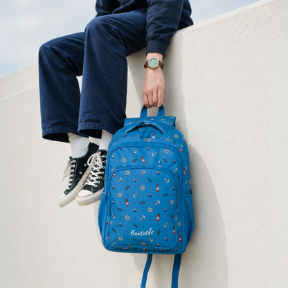 Single-Decker Backpack for Kids - Cyan Blue