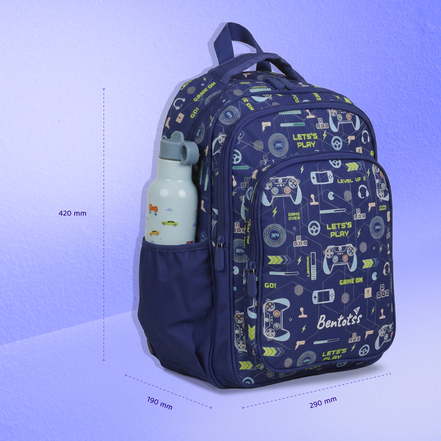 Single-Decker Backpack for Kids -  Sapphire blue