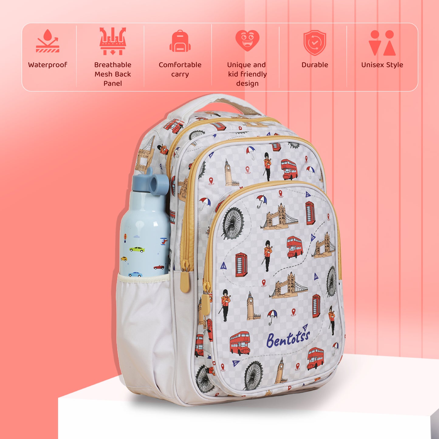 Single-Decker Backpack for Kids -  Warm Grey
