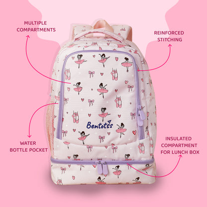 Double-Decker Backpack for Kids - Pastel Pink