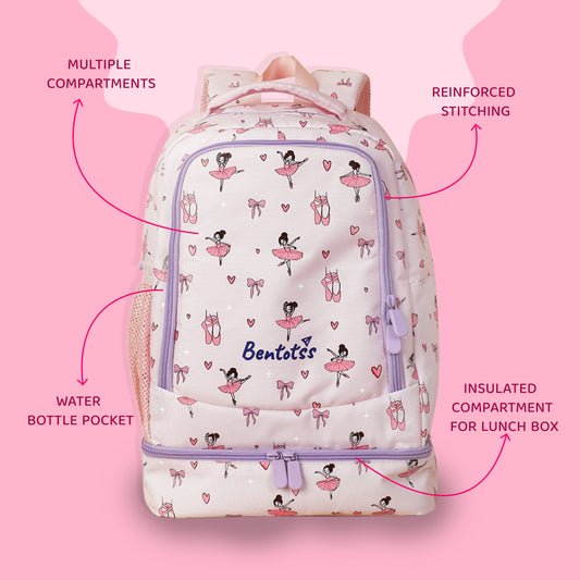 Double-Decker Backpack for Kids - Pastel Pink