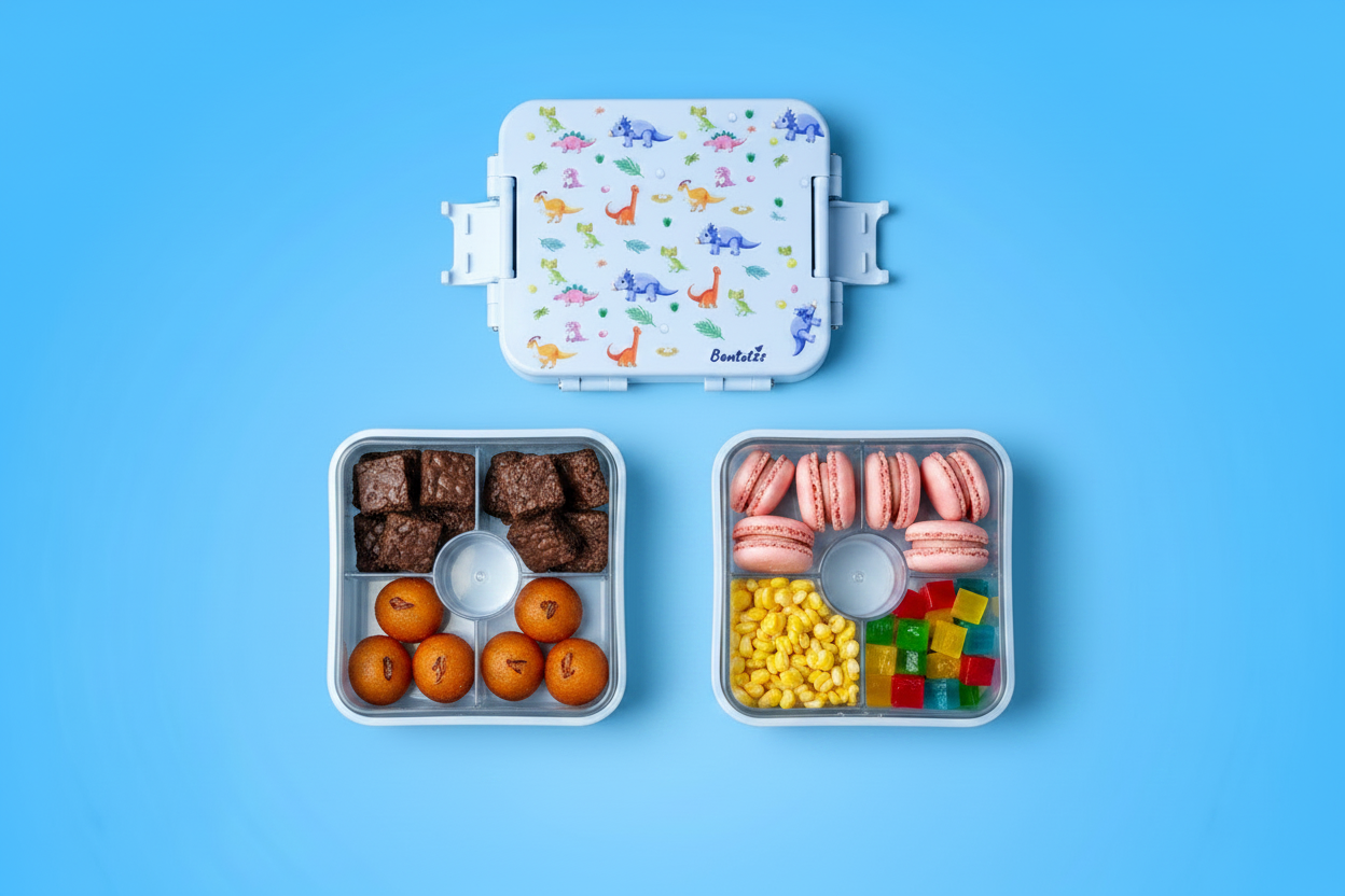Bentotss Dinosaur Bento Box with Desserts