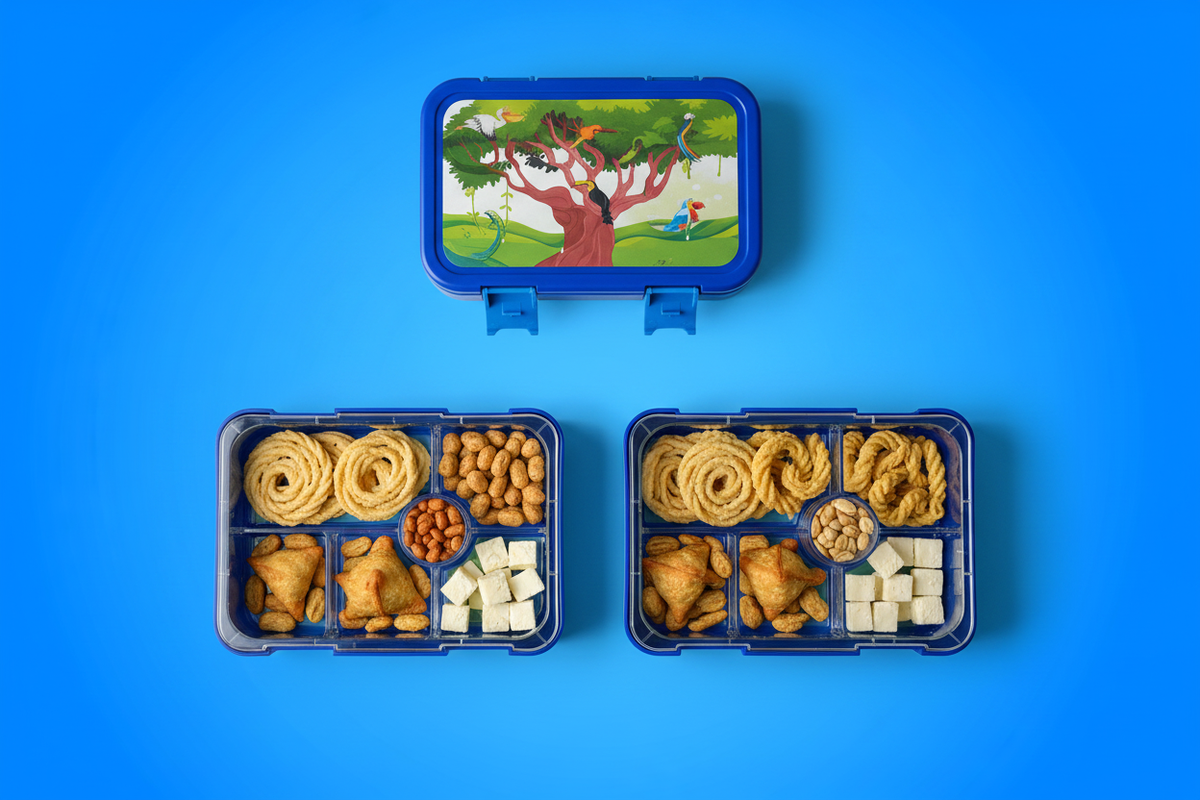 Blue Bento Box - Snacks