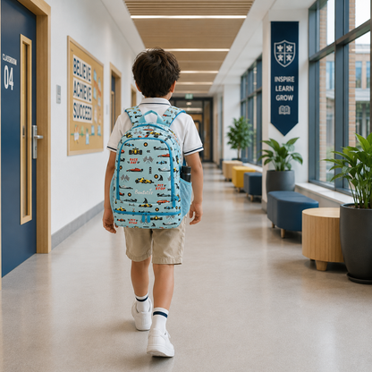 Double-Decker Backpack for Kids - Sky Blue