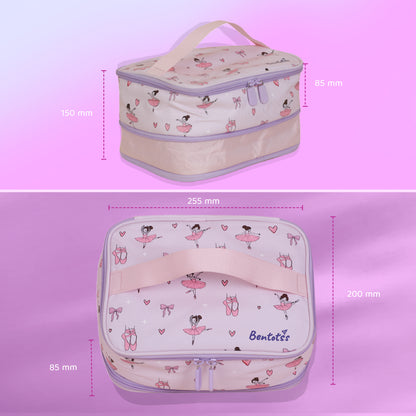 Ballet Lunch Bag Pastel Pink and Lavender Bloom