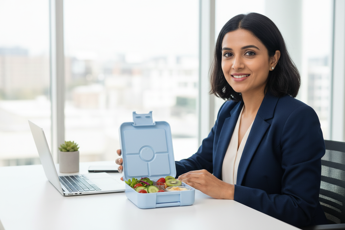 Office Professional with Bentotss Dinosaur Bento Box
